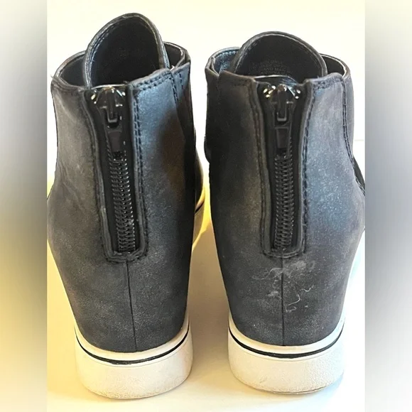 Maurices Gloria Open Side Wedge Women's Black Sparkle Sneakers Size 6.5 - Picture 3 of 16